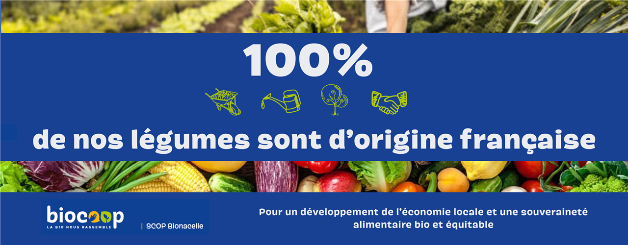 Nous ne vendons que des légumes 100% origine France